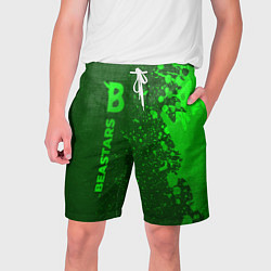 Мужские шорты Beastars - green gradient по-вертикали