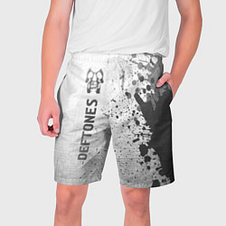 Шорты на шнурке мужские Deftones - white gradient по-вертикали, цвет: 3D-принт