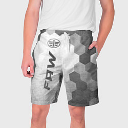 Мужские шорты FAW - white gradient по-вертикали