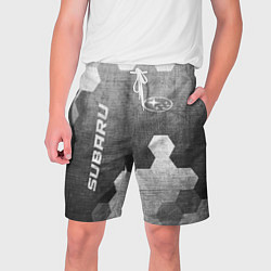 Шорты на шнурке мужские Subaru - grey gradient вертикально, цвет: 3D-принт