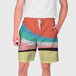 Шорты на шнурке мужские Спектр июнь, цвет: 3D-принт