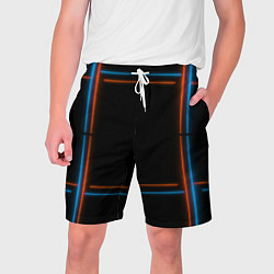 Шорты на шнурке мужские Neon black red blue, цвет: 3D-принт