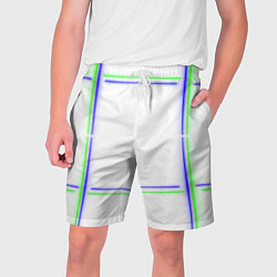 Мужские шорты Neon white green light blue