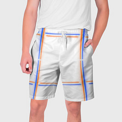 Шорты на шнурке мужские Neon white orange blue, цвет: 3D-принт