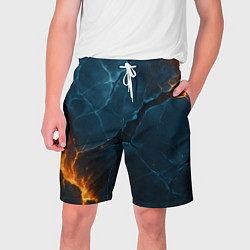 Мужские шорты Разлом плит с огнем