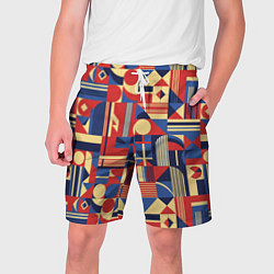 Шорты на шнурке мужские Геометрический карнавал, цвет: 3D-принт