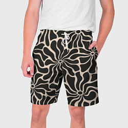 Мужские шорты Цветы black pattern