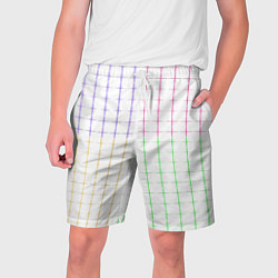 Мужские шорты Color white multicolored stripes