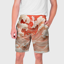 Мужские шорты Японские красные волны