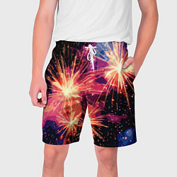Шорты на шнурке мужские Абстракция стилизованный салют, цвет: 3D-принт