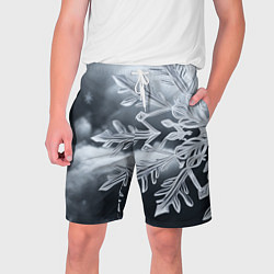 Мужские шорты Снежинка на черно белое