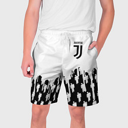 Шорты на шнурке мужские Ювентус краски люди, цвет: 3D-принт