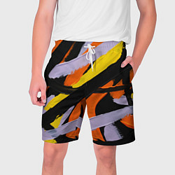 Мужские шорты Полоски краски абстракция