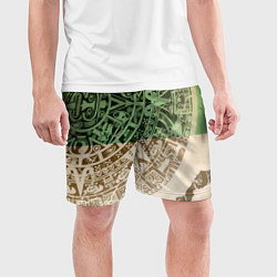 Шорты спортивные мужские Народ Майя 2, цвет: 3D-принт — фото 2