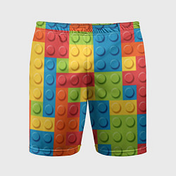 Шорты спортивные мужские Лего конструктор, цвет: 3D-принт