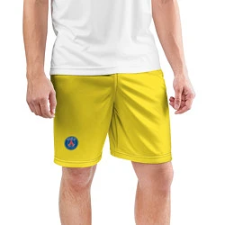 Шорты спортивные мужские PSG FC: Yellow, цвет: 3D-принт — фото 2