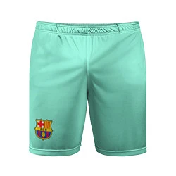 Шорты спортивные мужские Barcelona FC: Aqua, цвет: 3D-принт