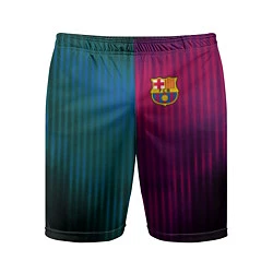 Шорты спортивные мужские Barcelona FC: Abstract 2018, цвет: 3D-принт