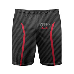 Шорты спортивные мужские Audi: Black Carbon, цвет: 3D-принт
