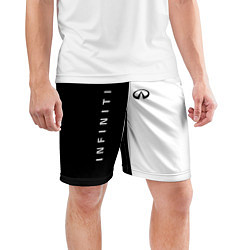 Шорты спортивные мужские Infiniti: Black & White, цвет: 3D-принт — фото 2