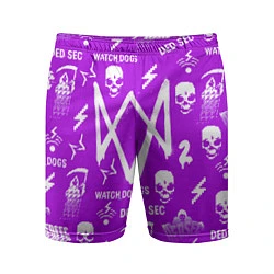 Мужские спортивные шорты Watch Dogs 2: Violet Pattern