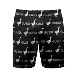 Шорты спортивные мужские GUSSI: Black Pattern, цвет: 3D-принт