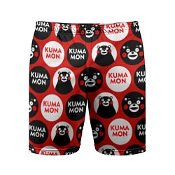 Шорты спортивные мужские Kumamon Pattern, цвет: 3D-принт