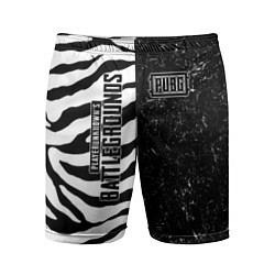 Шорты спортивные мужские PUBG: Zebras Lifestyle, цвет: 3D-принт