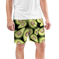Шорты спортивные мужские Avocado background, цвет: 3D-принт — фото 2