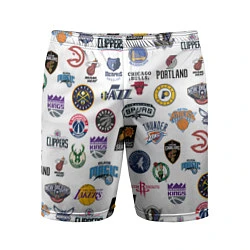 Шорты спортивные мужские NBA Pattern, цвет: 3D-принт