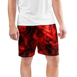 Шорты спортивные мужские Красный дым, цвет: 3D-принт — фото 2