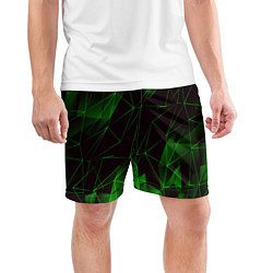 Шорты спортивные мужские GREEN STRIPES, цвет: 3D-принт — фото 2
