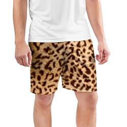 Шорты спортивные мужские Леопард, цвет: 3D-принт — фото 2