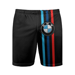 Шорты спортивные мужские BMW M SPORT CARBON, цвет: 3D-принт