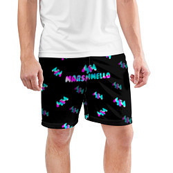 Шорты спортивные мужские Marshmello, цвет: 3D-принт — фото 2