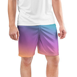 Шорты спортивные мужские Градиент, цвет: 3D-принт — фото 2