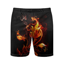 Шорты спортивные мужские Огненный цветок, цвет: 3D-принт