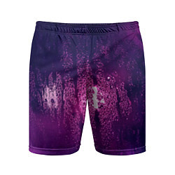 Шорты спортивные мужские Стекло дождь фиолетовый, цвет: 3D-принт