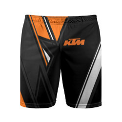 Шорты спортивные мужские KTM КТМ, цвет: 3D-принт