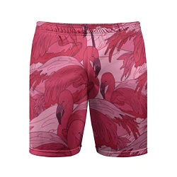 Мужские спортивные шорты Розовые фламинго