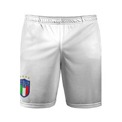 Шорты спортивные мужские Форма сборной Италии домашняя, цвет: 3D-принт
