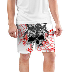 Шорты спортивные мужские Череп с рогами, цвет: 3D-принт — фото 2