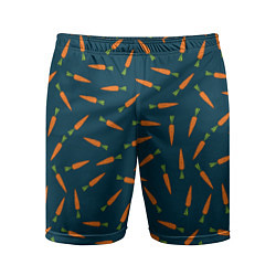 Шорты спортивные мужские Морковки паттерн, цвет: 3D-принт