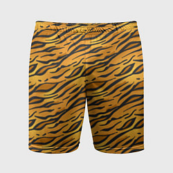 Шорты спортивные мужские Тигровый Окрас Tiger, цвет: 3D-принт