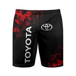 Шорты спортивные мужские TOYOTA MILITARY PIXEL BLACK RED, цвет: 3D-принт