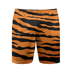 Шорты спортивные мужские Шкура тигра вектор, цвет: 3D-принт