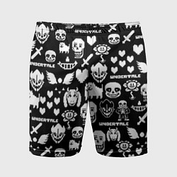 Мужские спортивные шорты UNDERTALE PATTERN БЕЛЫЙ