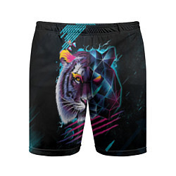 Мужские спортивные шорты Разноцветный тигр