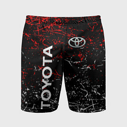 Шорты спортивные мужские Toyota брызги, цвет: 3D-принт