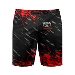 Шорты спортивные мужские Toyota - Красные брызги, цвет: 3D-принт